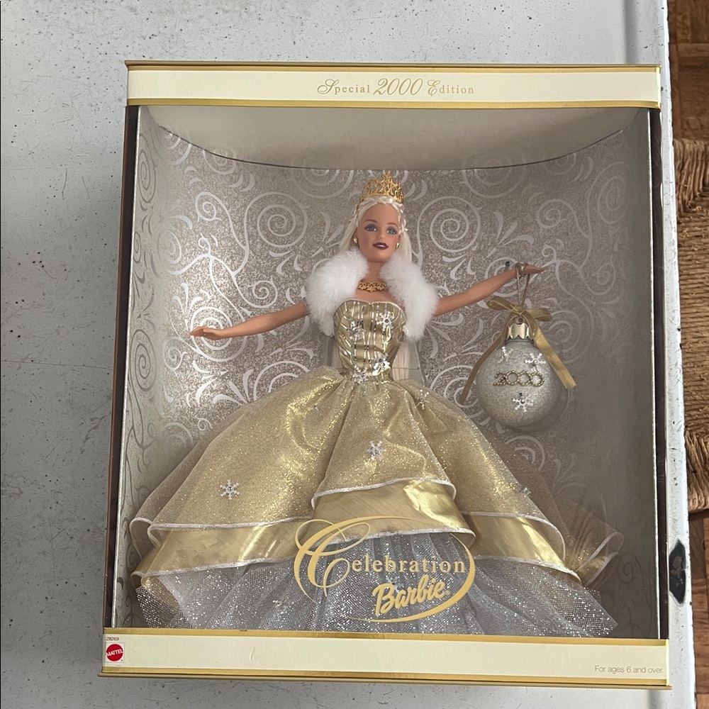 Barbie Celebration Doll in Gold and Silver Gown